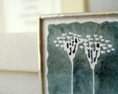spring sale - original watercolor flowers brooch