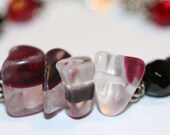 Merlot Wine Antique Sandwich Glass Bracelet