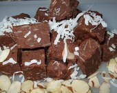 Chocolate Fudge with Coconut and Almonds and Free Shipping