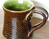 Brown and Green Mug