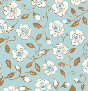 1 yard---Canterbury in Blue, London, Dena Designs, Free Spirit Fabrics