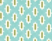Vintage Modern---Snickerdoodle in Aqua--1 yard--Bonnie and Camille for Moda Fabrics