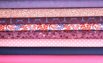 fat quarter bundle (berry patch)--misc. designers--8 pieces--2 yards total