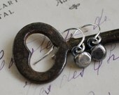 tiny dot dangle earrings... make your mark... in eco friendly fine silver