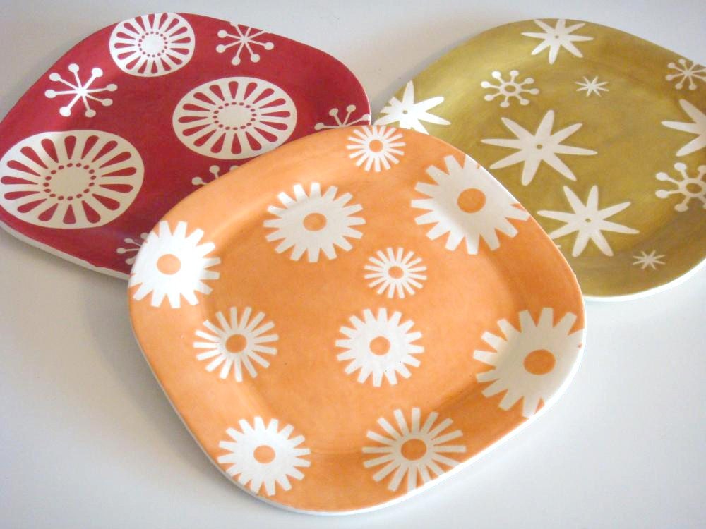 Sunburst Plate, Orange