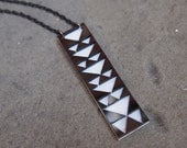 Geometric Drop Necklace in Black
