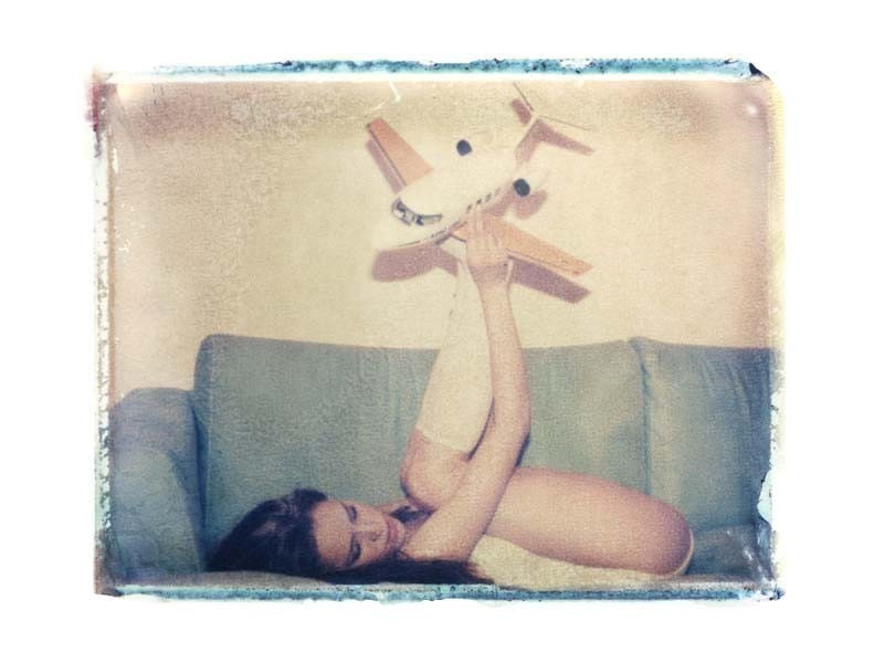 she hit pause studios Airplane Whimsical Polaroid Photo 8x10 Print