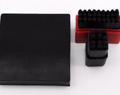 36Pc. 5/64" (2mm)  Letter And Number Stamping Set With 4" x 4" Rubber Bench Block