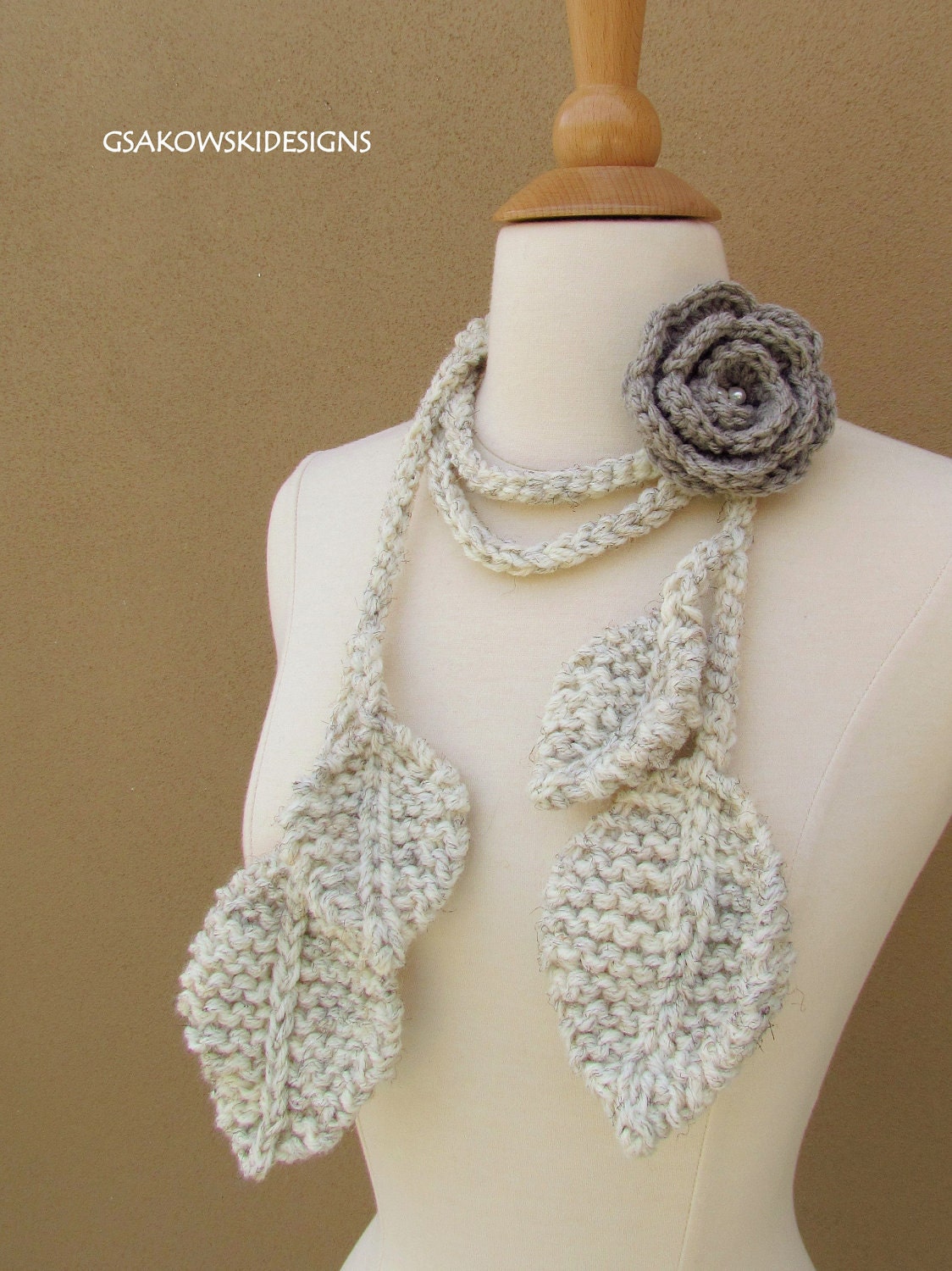 Tuscany Rose Lariat-Natural-2 pcs set