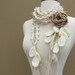 Queen Ann Rose Lariat-Ecru