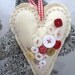 Scandi Hanging Heart x Red and Cream