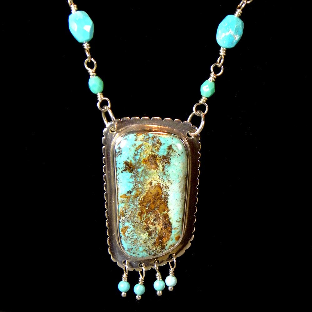 Navajo inspired turquoise necklace