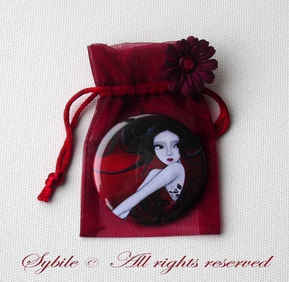 Mysterious Lady Pocket Mirror  By Sybile