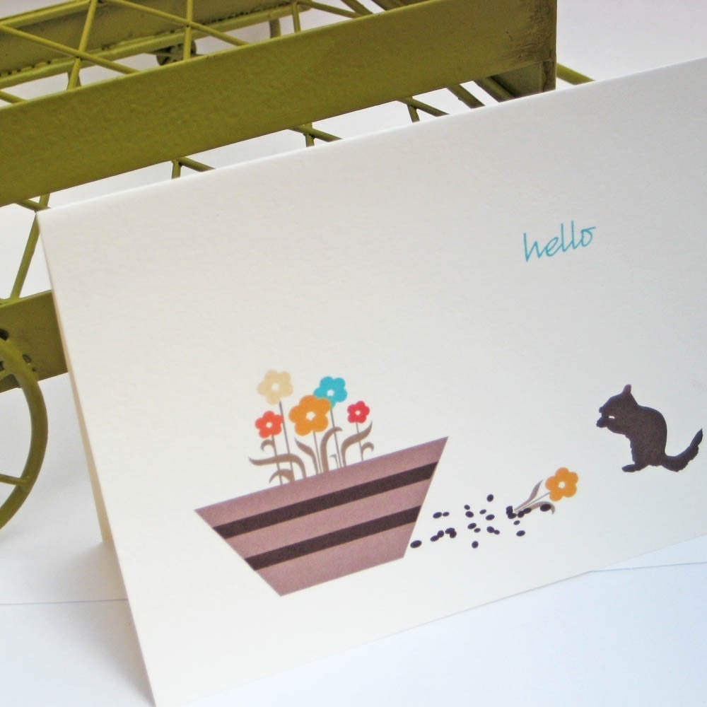 Squirrel Note Cards Pesky Critter