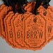 Witches Brew Halloween Tags - Set of 10 Orange