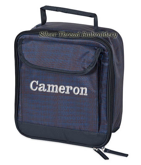 Children Personalized Lunch Bag Navy Blue Monogrammed Insulated tote Boy