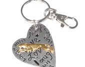 SueBero Live Laugh Love Keyring w GP Greyhound Dog