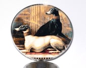 SueBero's Tapestry Greyhound Dogs Wine Bottle Stopper Whippet IG