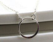 Eternity Necklace Karma Necklace Halo Necklace - Sterling Silver Ring Halo - Everyday Jewelry Infinity BFF Sisters Girlfriend Family