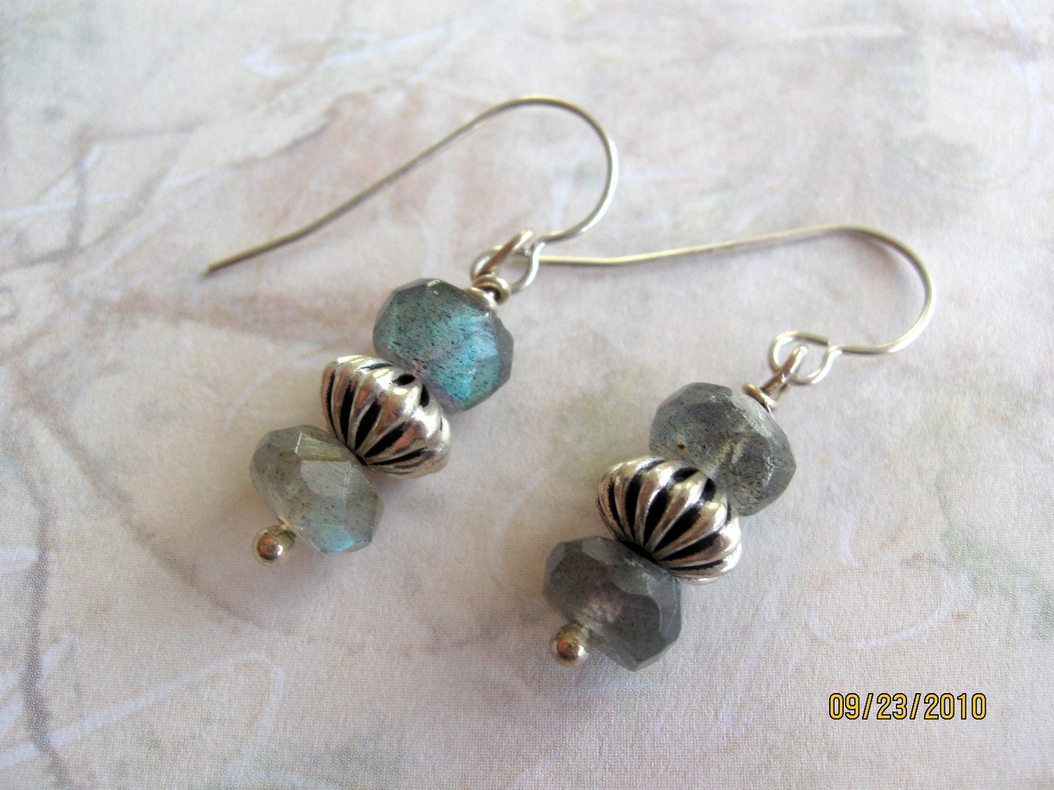 Labradorite and Sterling Drop Earrings, Handmade Sale