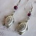 Sterling Turtle & Garnet Earrings, Handmade