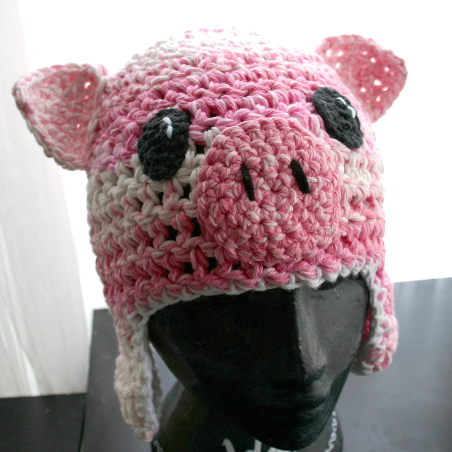 Pig Hat with Ear Flaps