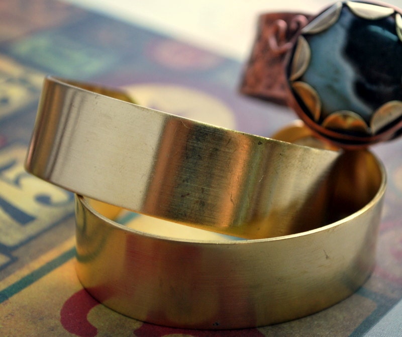 3/4" Brass Cuff Bracelet Blank...Brass 2 pieces  - Free Shipping US
