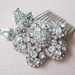 Rhinestone Flower Bridal Comb Sparkling and Gorgeous