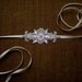 Rhinestone Bridal Sash or Headband in Ivory or White Ribbon Sweet and Simple