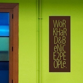 Work Hard and  Be Nice - Vinyl wall saying decals stickers art