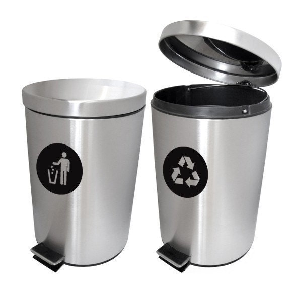 Set of Trash and Recycle Decals  SALE