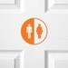Restroom Symbol - vinyl wall art decals graphic stickers