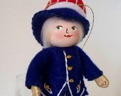 July 4th Doll Art Hanging Ornament - Stars and Stripes Patriotic Art Doll
