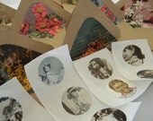 Vintage flowers Handmade envelopes