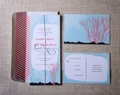 Sample Coral Reef Wedding Invitation
