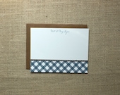 Custom Gingham Note Cards