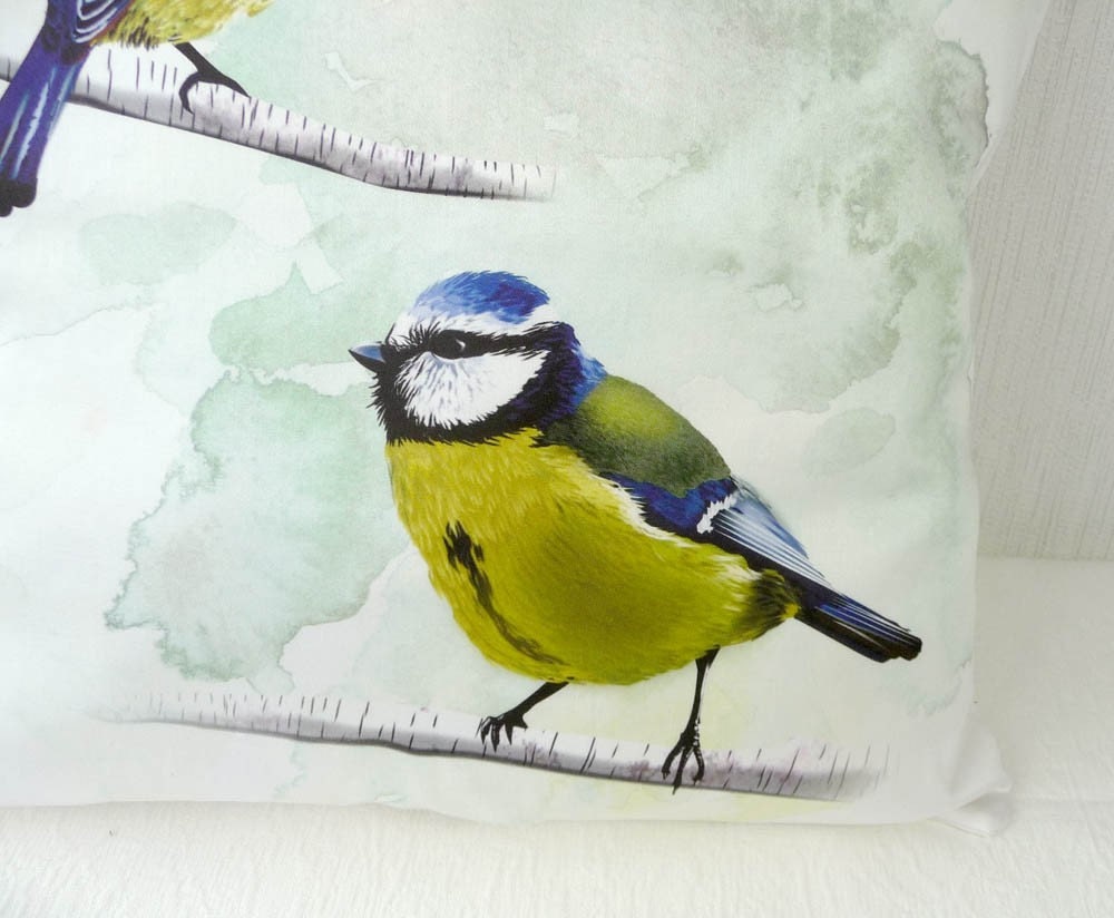 Pillow case of the Blue tits 16x16 inch or 40x40cm for Throw Pillow