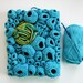 Fiber Art Mixed Media Soft Sculpture in Turquoise Blue - Lagoon