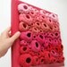 Modern Fiber Art Soft Sculpture in Red, Fuchsia, and Pink - Papillae