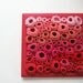 Modern Fiber Art Soft Sculpture in Red, Fuchsia, and Pink - Papillae