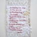 Vintage Inspired Hand Embroidered Mini Art Quilt - Lao Tzu Quote