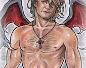 Hell Prince ACEO - limited edition print 4/20 by Delphine Levesque Demers