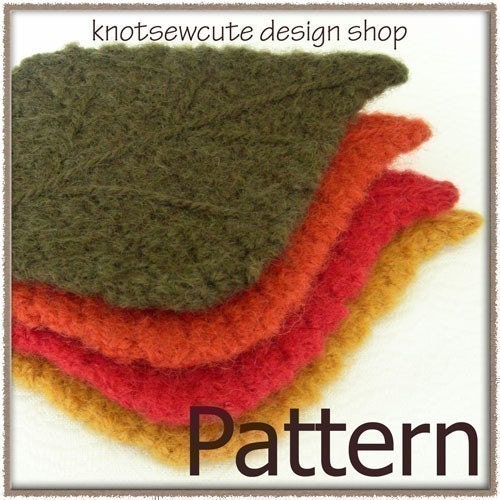 Felted Tea Cozy and Leaf Coasters - Crochet Pattern (PDF) - INSTANT DOWNLOAD