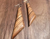 Zebrawood Triangle Earrings