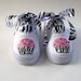 Girls Zebra Cupcake Shoes, Baby and Toddler, Animal Print, Painted, Kids Canvas Sneakers, M2MG