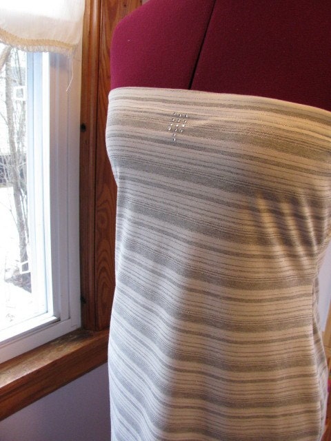 Extra Long Gray/White/Silver Tube Top