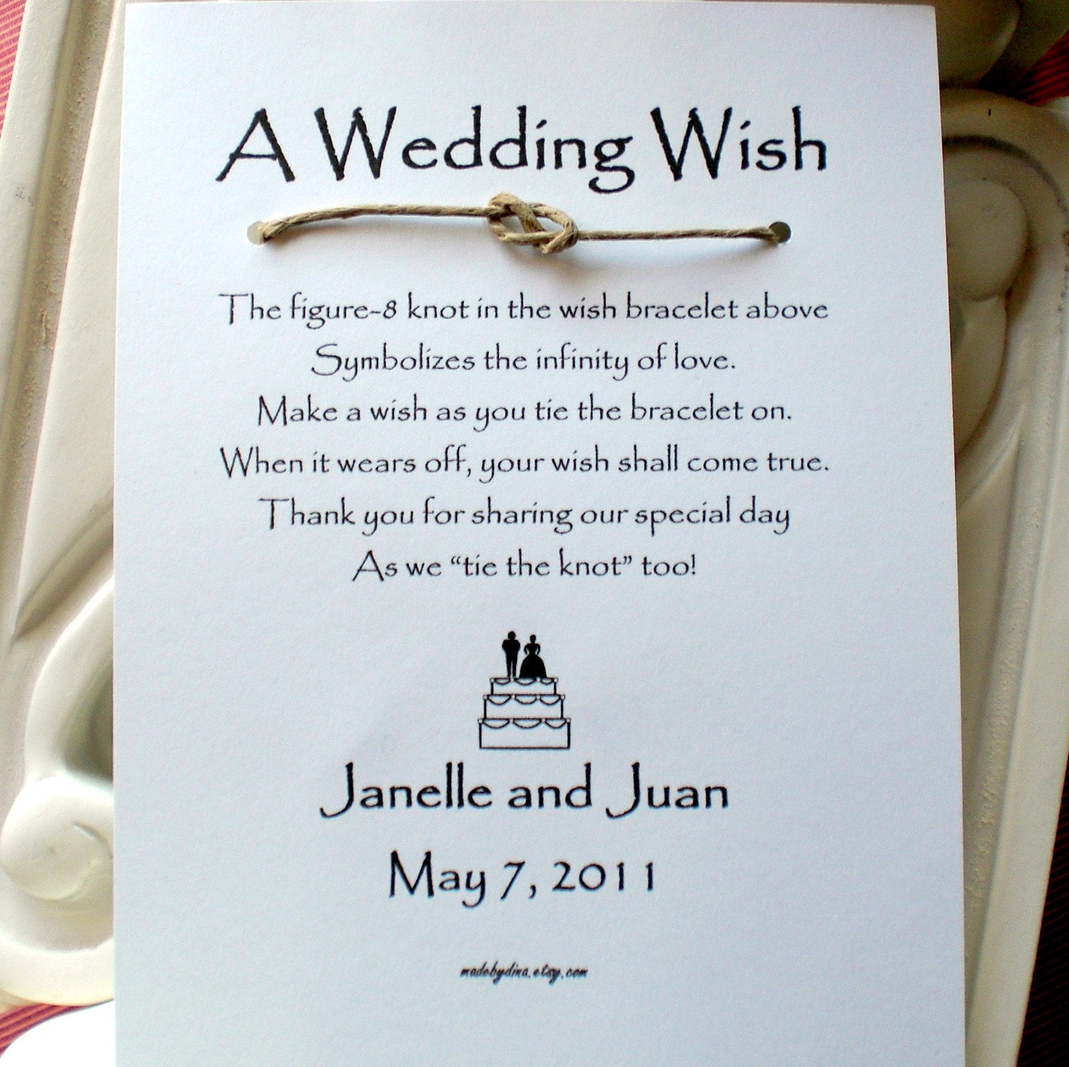 Custom Listing for staceedee. 100 Infinity Love Knot WISH BRACELET Wedding Favors