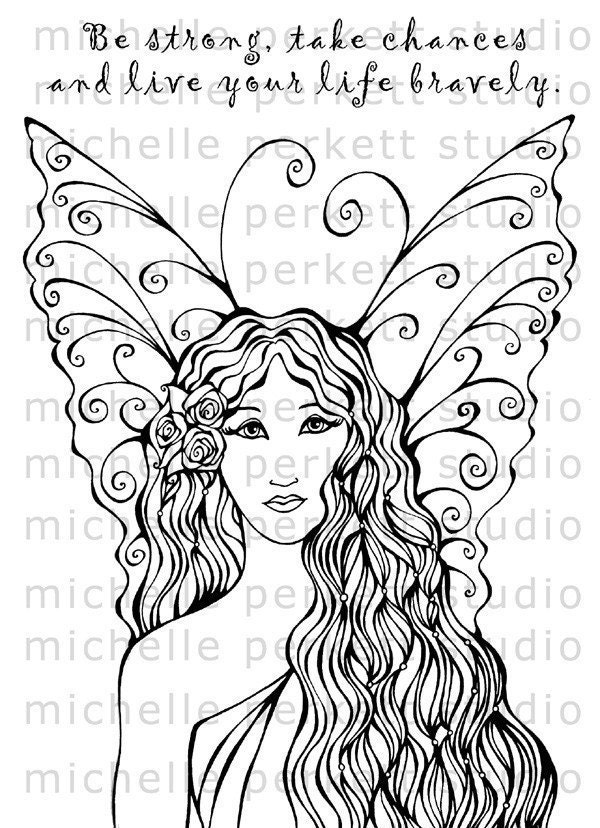 Digital Stamp Image Fairy Butterfly Wings Cardmaking Scrapbooking
