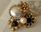 COCO huge collage statement ring with revamped earrings