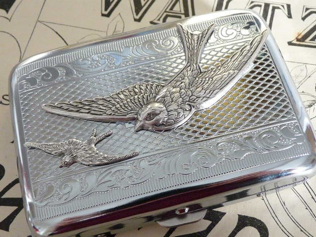 Catch Me If You Can cigarette case card holder with birds